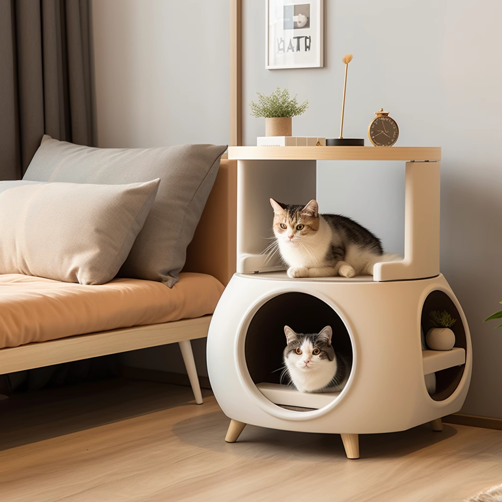 Modern Cat House Nightstand