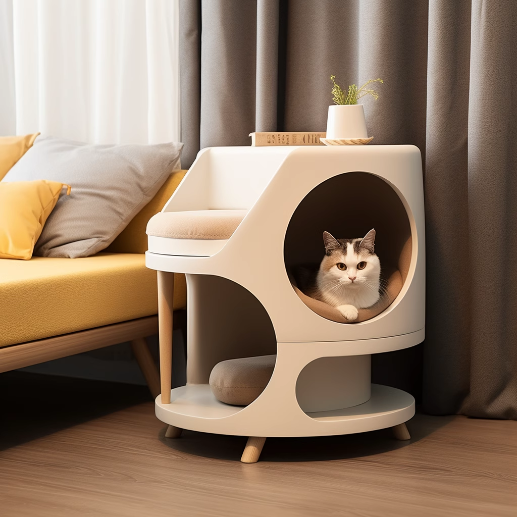 Modern Cat House Nightstand