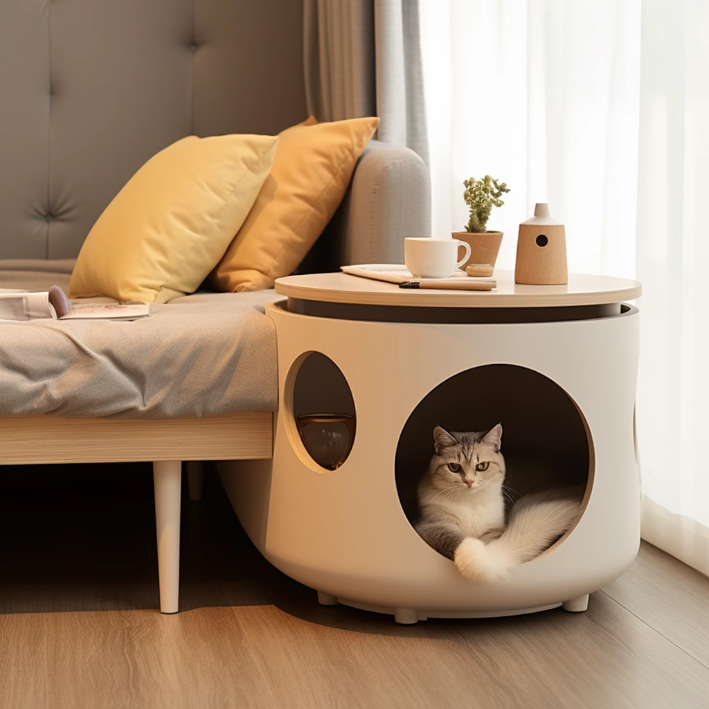 Modern Cat House Nightstand