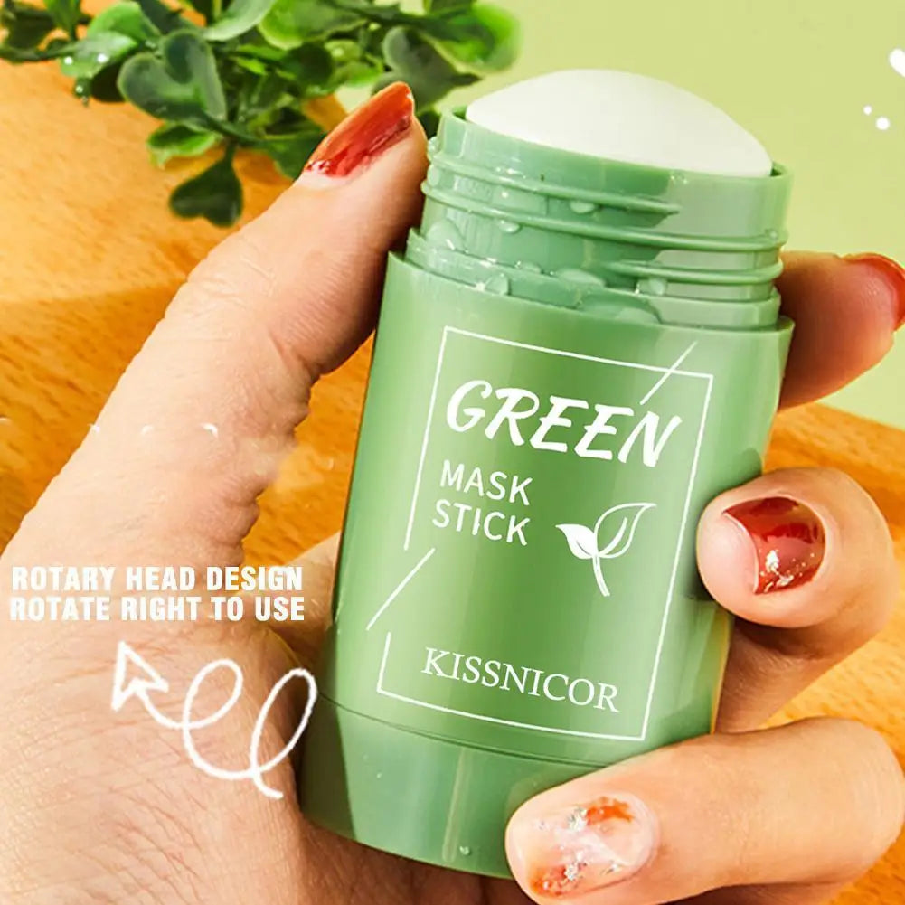 Face Clean Mask Green Tea Cleansing Stick Mask Shrink pores Deep Blackhead Remover facial Cleansing Moisturizing Mask
