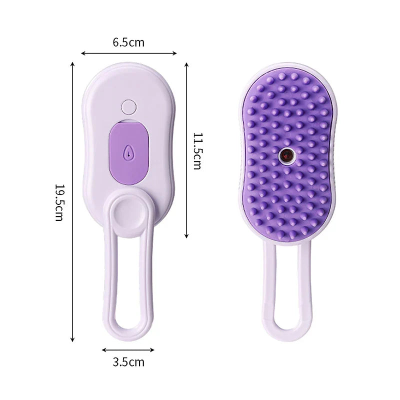 3-in-1 Steamy Pet Brush – Groom, Steam & Shine Instantly!