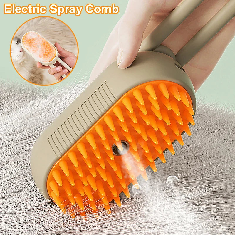3-in-1 Steamy Pet Brush – Groom, Steam & Shine Instantly!