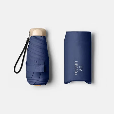 1Pc 55% off Mini Sun Umbrella Pocket Rain Umbrella Vinyl Folding UV Ultraviolet Protection Sun Shade Pocket Parasol Capsule