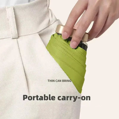 1Pc 55% off Mini Sun Umbrella Pocket Rain Umbrella Vinyl Folding UV Ultraviolet Protection Sun Shade Pocket Parasol Capsule